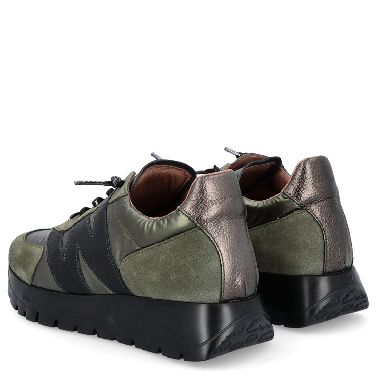 Hiszpańskie sneakersy premium - WONDERS A-2464 KHAKI