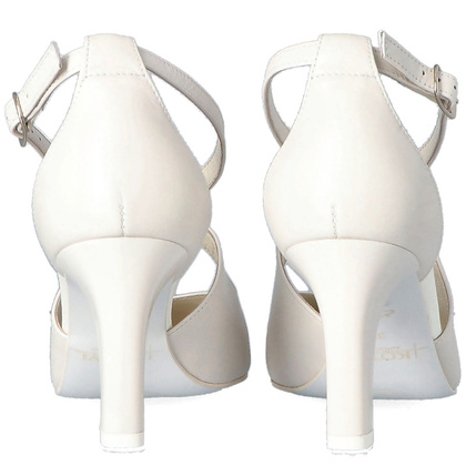 Ślubne czółenka na obcasie - KOTYL 7079 ECRU