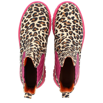 Kolorowe sztyblety - TYMOTEO A1001 PANTERA RÓŻ