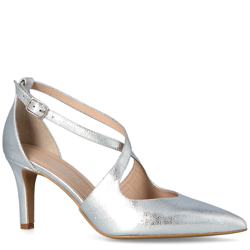 Eleganckie szpilki ślubne - KOTYL 3703 SREBRNE