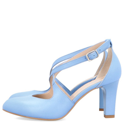 Taneczne czółenka ślubne - KOTYL 7079 NIEBIESKIE