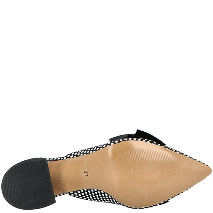 Klapki w groszki - TYMOTEO UTTI CZARNO BIAŁE