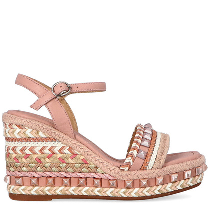 Sandałki na koturnie - ALMA EN PENA V22230 RÓŻOWE