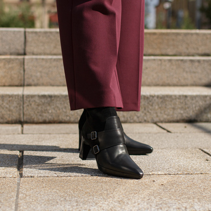 Hiszpańskie botki z klamerkami - HISPANITAS HI254304 CZARNE