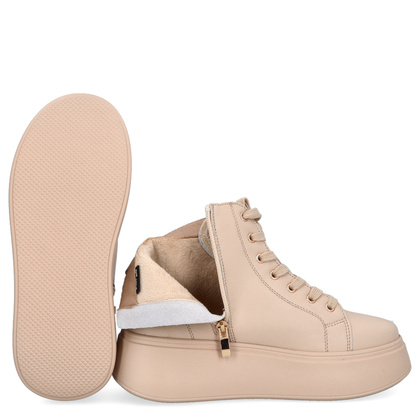 Wysokie sneakersy damskie - FILIPPO DBT6338/24 BEŻOWE