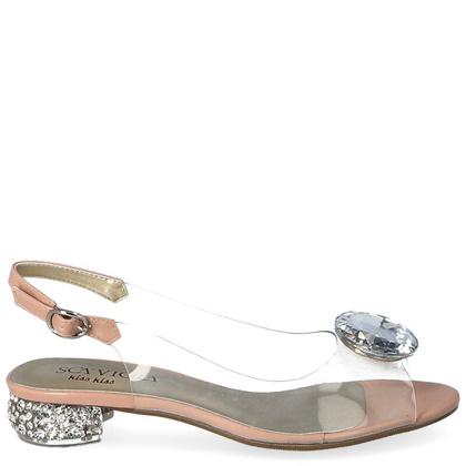 Sandały silikonowe płaskie - SCAVIOLA G-15 RÓŻOWE