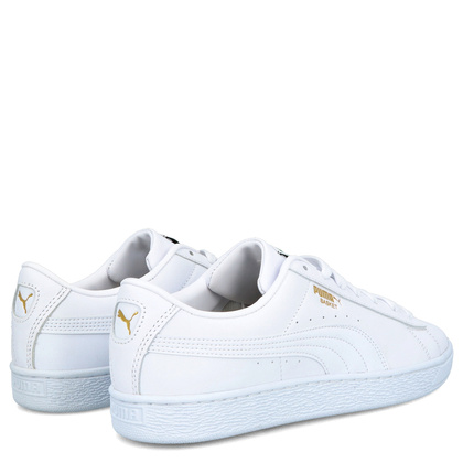 Sneakersy męskie ze skóry - PUMA BASKET CLASSIC XXL 374923 BIAŁE