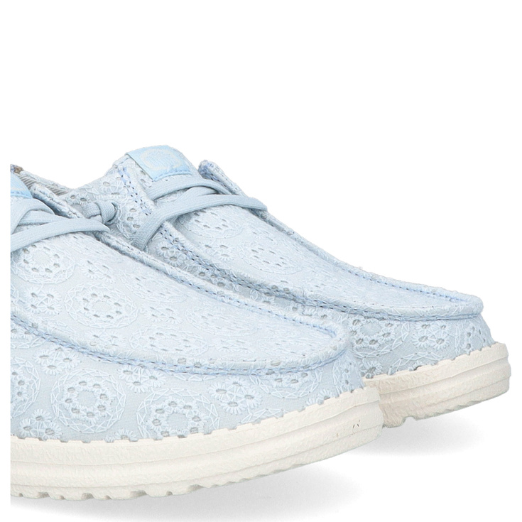 Lekkie półbuty damskie - HEY DUDE WENDY EYELET LACE 43128 BŁĘKITNE