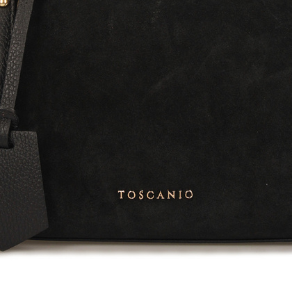 Torebka skórzana - TOSCANIO G163 CZARNY