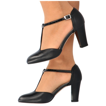 Buty damskie idealne do tańca - KOTYL 7063 CZARNE LICO