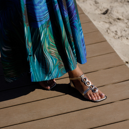 Skórzane sandałki - GIOSEPPO 74347 ZŁOTE