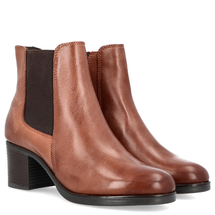 Wygodne botki ze skóry - PARROTTO WH70H04 BRĄZOWE