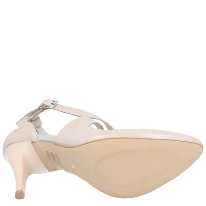 Ślubne szpilki ze skóry - TYMOTEO BALTI RÓŻOWE