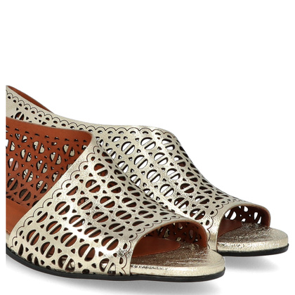 Ażurowe sandałki ze skóry - BOCCATO 167.513 ZŁOTE