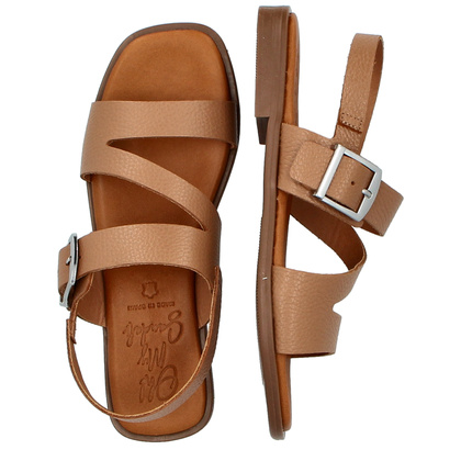 Eleganckie sandały ze skóry - OH! MY SANDALS 5581 BRĄZOWE