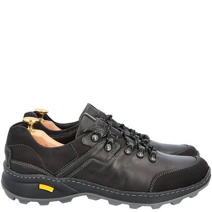 Polskie buty trekkingowe, skóra - KENT 515 CZARNE