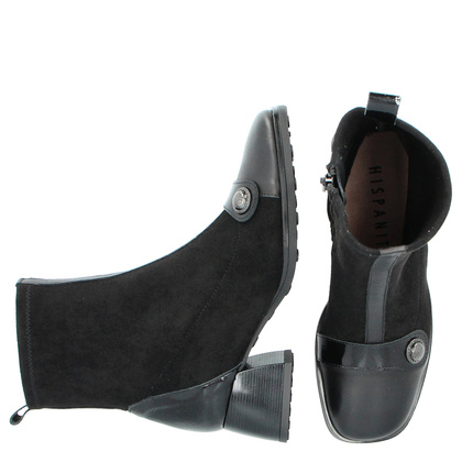 Hiszpańskie botki na obcasie - HISPANITAS HI254219 CZARNE
