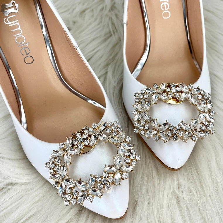 Prostokątne klipsy do butów - TYMOTEO LOVE T30 ZŁOTE