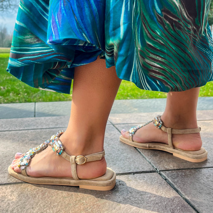 Hiszpańskie sandały - ALMA EN PENA V240823 BEŻ