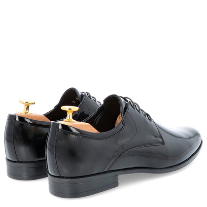 Lakierowane półbuty męskie - TAPI H-6914 CZARNE