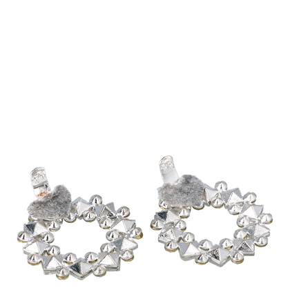 Ozdobne klipsy do butów Kryształki - TYMOTEO LOVE T48 SREBRNE