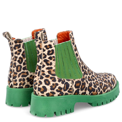 Kolorowe sztyblety - TYMOTEO A1001 PANTERA ZIELONY