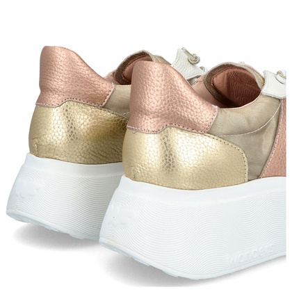 Lekkie sneakersy damskie - WONDERS A-3622 ZŁOTE