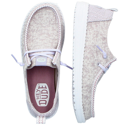 Lekkie półbuty damskie - HEY DUDE WENDY SURF WASH 43132 FIOLETOWE