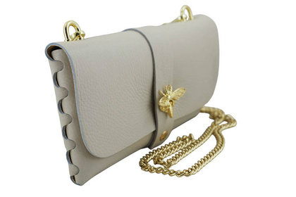 Torebka ze skóry naturalnej - BARBERINIS 958/10 BEŻOWA