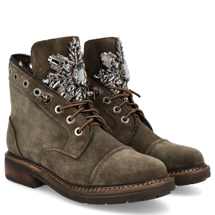 Hiszpańskie botki premium - ALMA EN PENA I240750 KHAKI