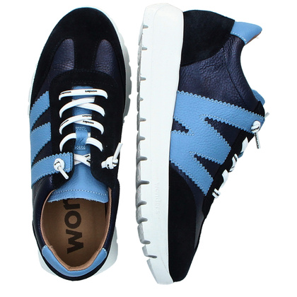 Hiszpańskie sneakersy premium - WONDERS A-2476 GRANATOWE