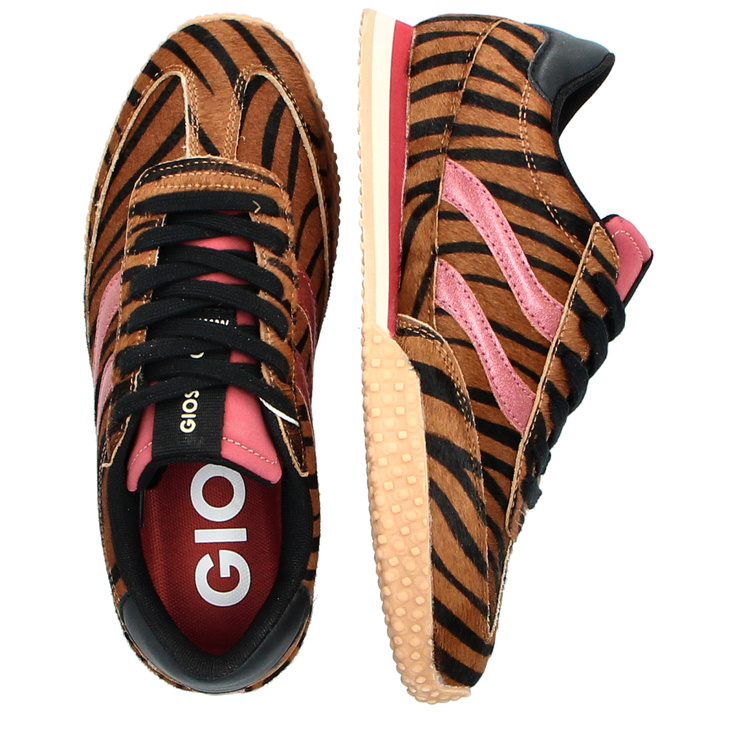 Hiszpańskie sneakersy damskie - GIOSEPPO 77010 BRĄZOWE