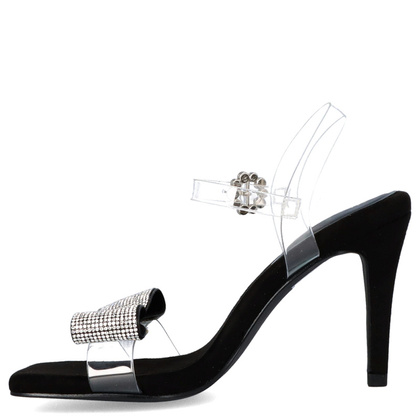 Silikonowe sandały z kokardką - MENBUR 23724 CZARNE