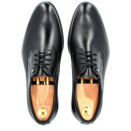 Półbuty skórzane męskie - LEADER 363-459 CZARNE