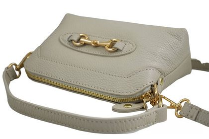 Mała torebka wieczorowa ze skóry - BARBERINIS 967-10 BEŻOWA