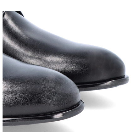 Skórzane półbuty męskie - TAPI A-6951 CZARNE