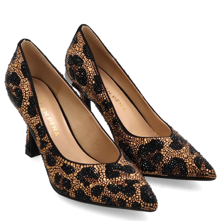 Hiszpańskie szpilki z cyrkoniami - ALMA EN PENA I250403 PANTERKA