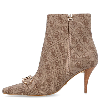 Botki na szpilce premium - GUESS SILENE2 FL8SILLEA10 BEŻOWE