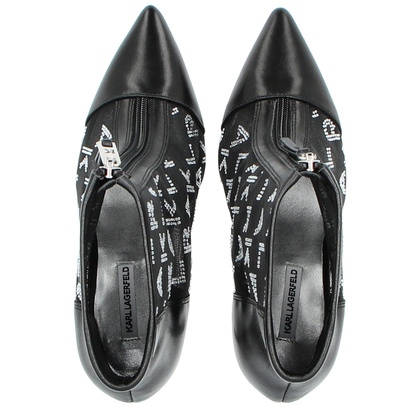 Botki na szpilce premium - KARL LAGERFELD SARABANDE KL30955 CZARNE