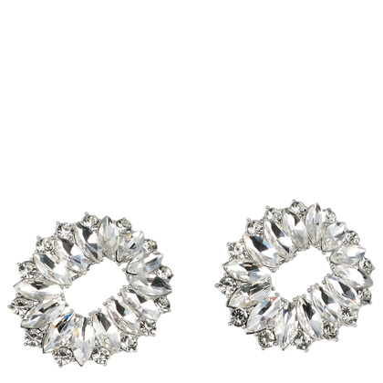 Ozdobne klipsy do butów owalne - TYMOTEO LOVE T49 SREBRNE