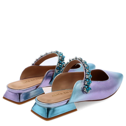 Klapki z zakrytymi palcami - ALMA EN PENA V240366 NIEBIESKIE