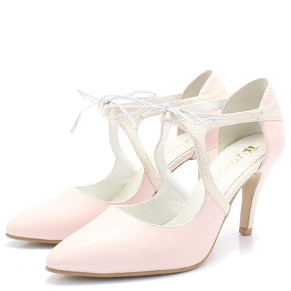 Buty ślubne - TYMOTEO EMMA BADIA RÓŻOWO ZŁOTE