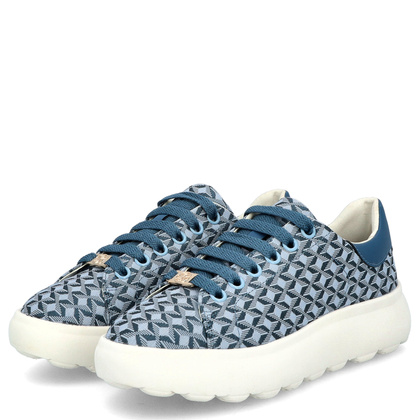 Lekkie sneakersy damskie - GEOX D.SPHERICA D55TCD NIEBIESKIE