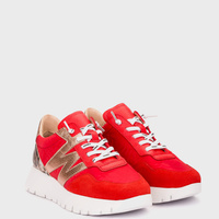 Hiszpańskie sneakersy premium - WONDERS A-24100 CZERWONE