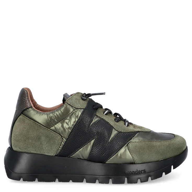 Hiszpańskie sneakersy premium - WONDERS A-2464 KHAKI