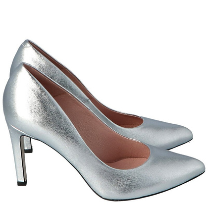 Klasyczne szpilki - BRAVO MODA 1373 SREBRNE