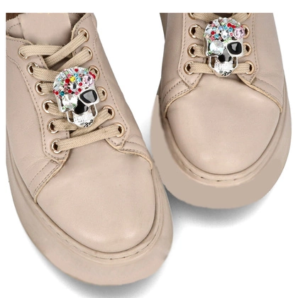 Ozdoby do sznurówek CZACHY - TYMOTEO LOVE SZ14 SREBRNE