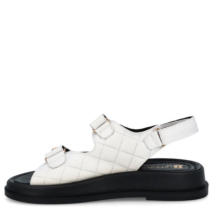 Sandały na rzep z ozdobami - TYMOTEO G1059 BIAŁE