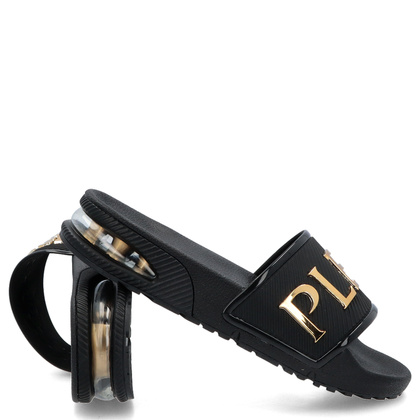 Klapki premium - PLEIN SPORT PACS USG0028 CZARNE