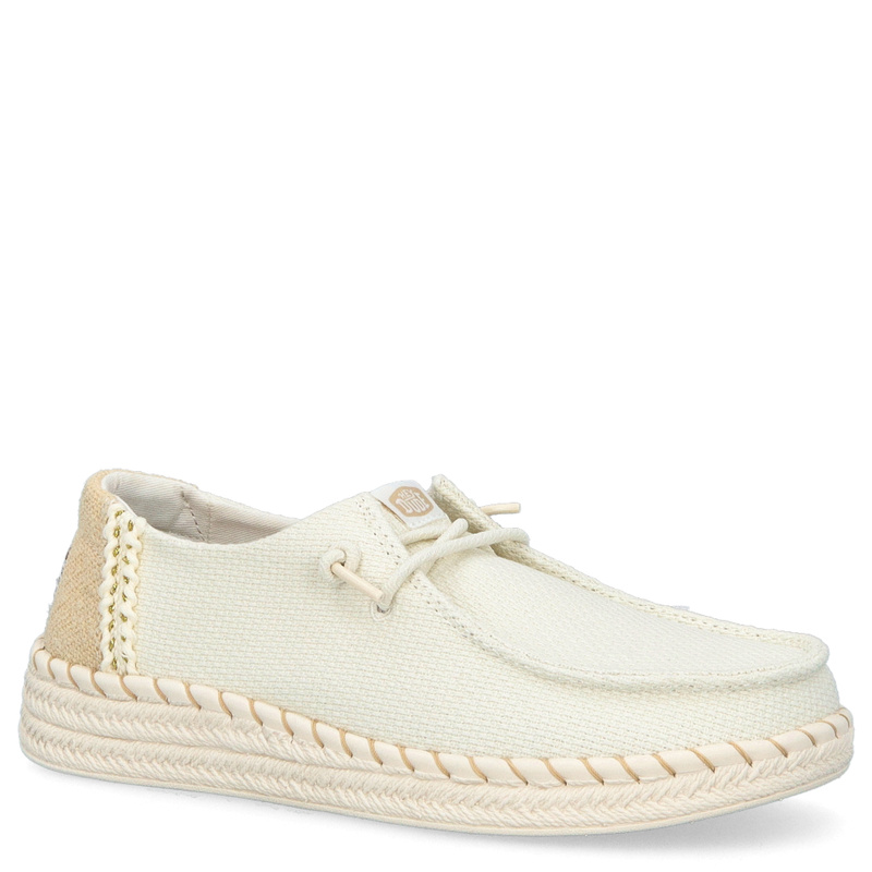 Lekkie pólbuty damskie - HEY DUDE WENDY ESPADRILLE WOVEN 43681 WHITE
